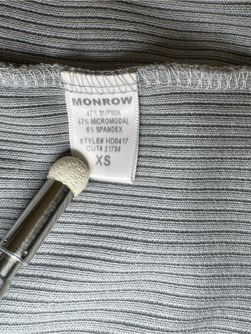 NWT MONROW XS Gray Ribbed One Shoulder Cutout Bodycon Mini Dress